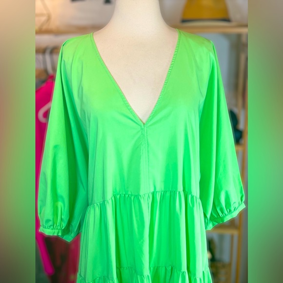 Zara Bright Green Maxi Dress - Picture 3 of 4